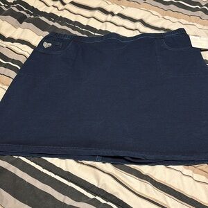 Dark Blue Denim Skort
